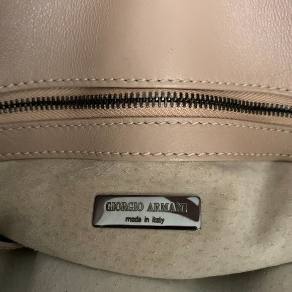 Giorgio Armani Pleated Leather Handbag - Picture 14 of 16